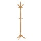 Solid wood hall tree with 11 hooks and 3 height options, designed for entryway use with a vintage style and stable base.