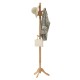 Solid wood hall tree with 11 hooks, 3 height options, and vintage design for stylish entryway organization.