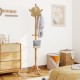 Solid wood hall tree with 11 hooks, vintage design, and 3 height options for stylish entryway organization.