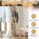 Solid rubber wood hall tree with 11 hooks, 3 height options, and a vintage design for stylish entryway organization.