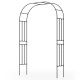 Outdoor metal garden arch trellis for climbing plants, featuring PE-coated metal tubes, ideal for garden entrances or.