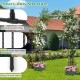 Outdoor metal garden arch trellis with PE-coated tubes, ideal for climbing plants and garden decoration.