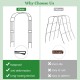 Outdoor metal garden arch trellis with PE-coated tubes, perfect for climbing plants and garden decoration.