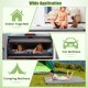 Foldable gray camping mattress with high-density foam, waterproof cover, ideal for camping, picnics, and travel.