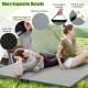Foldable camping mattress in gray with high-density foam, waterproof cover, and anti-slip bottom for outdoor comfort.