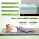 Indoor outdoor sleeping mat featuring 42D memory foam and waterproof cover, ideal for camping and travel comfort.