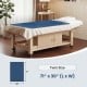 Electric heated mattress pad in blue, twin size 71" x 30", featuring 5 heating levels and overheat protection for safe.