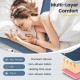Electric heated mattress pad in blue, featuring premium flannel, 5 heating levels, and overheat protection for comfort.