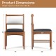 Side view of a wooden dining chair with faux Sherpa backrest, featuring a rubber wood frame in walnut finish, for.