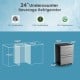 24-inch undercounter dual drawer fridge in silver, featuring 4.9 cu ft capacity and adjustable temperature range for.