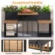 Patio furniture set featuring a raised garden bed with slatted bottom, sturdy metal frame, and acacia wood accents for.