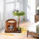 Multifunctional cat tree in brown with a cozy condo, top perch, and sisal scratching post for feline relaxation and.