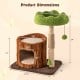 Multifunctional cat tree features a cozy condo, wide top perch, and sisal scratching post for feline relaxation and.