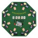 Foldable 48" green poker table top for 8 players with cup holders and chip trays, perfect for game nights and parties.