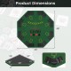 Foldable 48" green poker table top with 8 cup holders and chip trays, ideal for game rooms and parties.