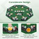 Foldable 8-player poker table top in green with cup holders and chip trays, ideal for game rooms and parties.