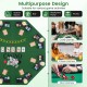 Foldable 48" green poker table top for 8 players with cup holders and chip trays, perfect for game rooms and parties.