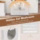 Hidden cat washroom with side entry and air vents to reduce litter tracking and odors, designed for easy access and.