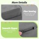 Detail shot of the smooth zipper and fine sewing on the gray 5-piece Climb and Crawl Playset for kids.