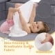 Gray foam playset with breathable suede fabric, featuring a child playing and showcasing soft, stackable design for fun.
