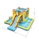 Inflatable bounce house with slide and tunnel, featuring 7 play settings for kids, made of durable oxford fabric.