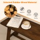 Wooden entryway bench made from durable rubber wood, featuring a rich texture and compact design for versatile use.