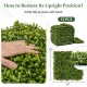 Artificial hedge boxwood panel set of 12, each 20"x20", ideal for creating privacy screens or green wall backdrops.
