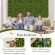 Artificial hedge boxwood panel set, 12 pieces, 20"x20", maintenance-free, ideal for privacy screens and green wall.