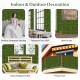 Artificial hedge boxwood panel set, 12 pieces, 20"x20", ideal for privacy screens and decorative backdrops indoors and.