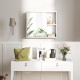 White bathroom medicine cabinet with single mirror door, showcasing a simple design and suitable for various decor.