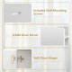 Close-up of the bathroom medicine cabinet's soft close hinges and included wall-mounting screws for easy installation.