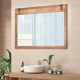 Farmhouse rustic barn door wall mirror with natural wood frame, perfect for entryways or living rooms.