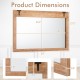 Farmhouse rustic barn door wall mirror dimensions with solid wood frame, ideal for entryways or living rooms.