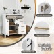 Single bathroom vanity in white with 2 drawers, 1 door, smooth slide rails, and elegant handles for modern storage.