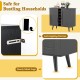 Modern black wine bar buffet cabinet with 6-bottle rack, sturdy metal legs, and spacious storage for dining areas.