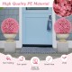 Faux pink eucalyptus decorative balls in planters, made of high-quality PE material, perfect for garden and porch decor.