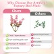 Faux pink eucalyptus decorative ball plant with thick 7-layer leaves, made of durable PE material for garden or porch.