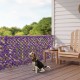 Decorative faux purple eucalyptus fencing panel with real willow frame, ideal for balcony privacy and outdoor decor.
