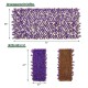 Decorative faux purple eucalyptus fencing panel with real willow frame, adjustable size for privacy screens or green.