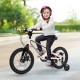 16-inch kids bike with detachable training wheels, lightweight magnesium alloy, adjustable saddle, perfect for ages 4.