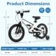 16-inch kids bike with adjustable saddle, magnesium alloy frame, and training wheels for ages 4 to 7, featuring dual.
