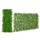 Expandable fence privacy screen featuring sun-protective artificial hedge with realistic faux eucalyptus leaves for.