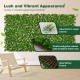 Expandable fence privacy screen featuring 6-layer faux eucalyptus leaves on a real willow frame for outdoor and indoor.