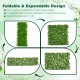 Expandable fence privacy screen featuring realistic faux eucalyptus leaves, adjustable size for versatile outdoor use.