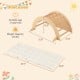 Kids climbing arch with removable cushion, solid wood construction, ideal for play and learning, beige color.