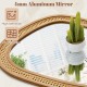 Irregular PVC rattan wall mirror with wooden frame, showcasing high-definition reflection and no distortion.