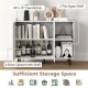 White 42-inch sideboard buffet cabinet with adjustable shelves and 2-door cabinet, perfect for kitchen organization.