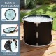 Foldable 66 Gal ice bath tub with lid, featuring thick insulation and sturdy support rods for comfortable recovery.
