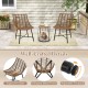 3-piece outdoor furniture set featuring ergonomic rattan chairs and a versatile side table, perfect for patio.