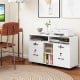Mobile lateral filing storage organizer in white with lockable drawers, adjustable shelves, and rolling casters for.